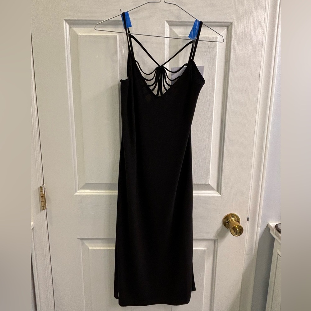 New (though no tags) Venus | size S | black strappy midi dress